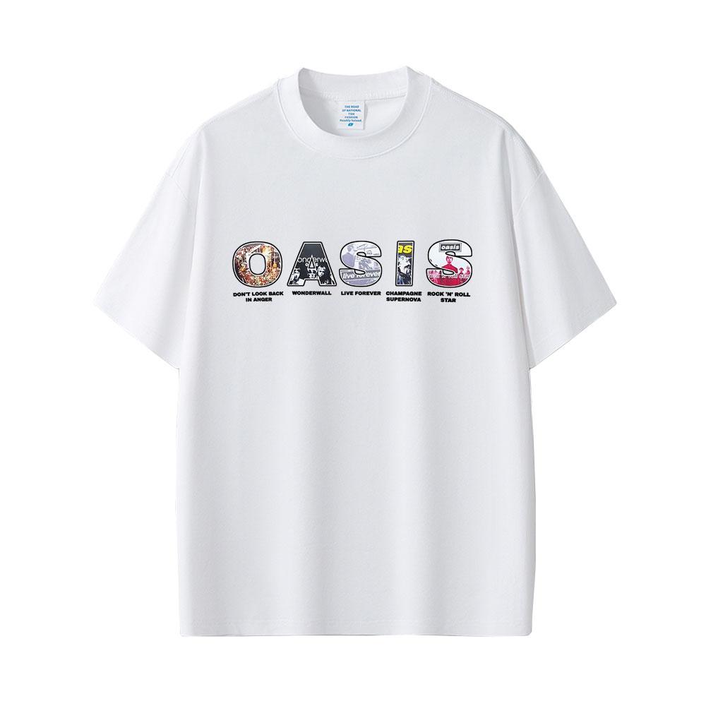 

Rock Band OOasis Live 25 World Tour Tshirt Men Women Fashion Gothic Oversized Short Sleeve T Shirts Cotton Tshirts S