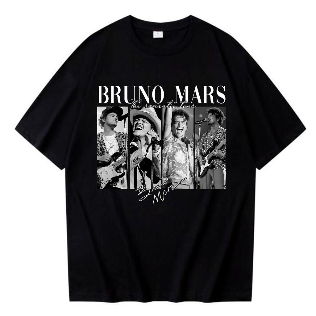 Bruno Mars The RoUnisextic Tour 2026 T-Shirt Unisex Damen Hip Hop Sommer Vintage Kurzarm Rundhals Lässiges Hemd Oberteile