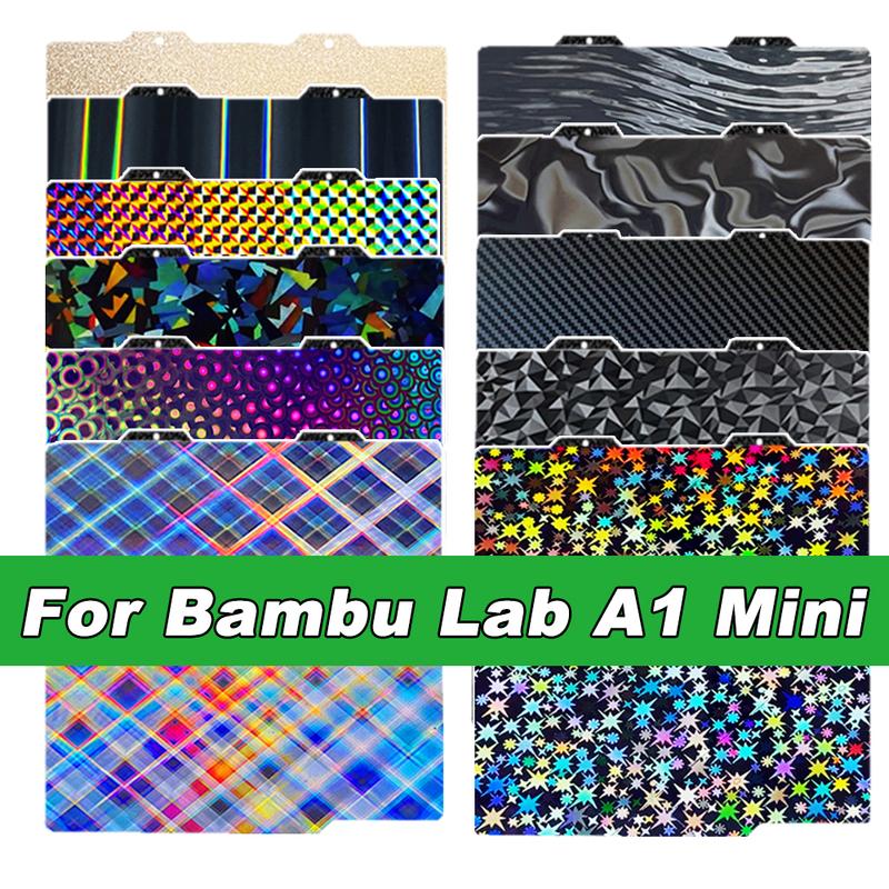 For Bambu lab A1 Mini 184x184mm Build Plate PEO PET PEI Spring Steel Sheet Double Sided Hotbed for Bambulab A1 Mini Pei Sheet