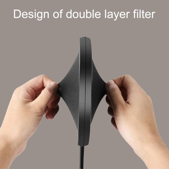 MIC Pop Filter Anti-shake Wind-proof Double-layer Plosives Reduction Condenser MIC Wind Screen for Recording