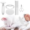 Set da 4 Pezzi Kit per la Pulizia e la Cura Quotidiana degli Animali Domestici Capelli Gatto Unghie Forbici Ago per Capelli Pettine Strumento per la Toelettatura