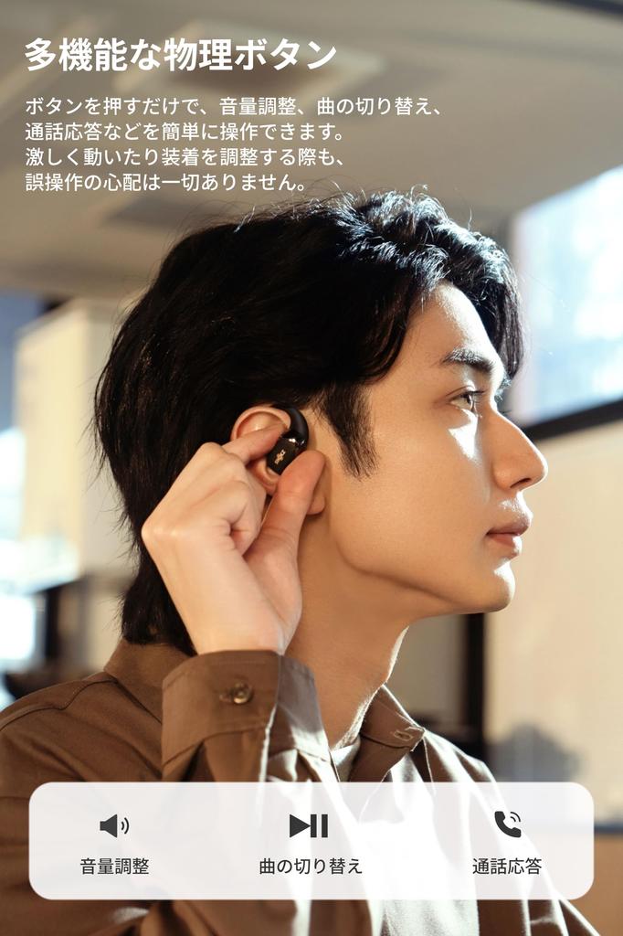 Shokz OpenFit 2+ Open-Ear Earphones, Bluetooth Wireless Earphones, Same Specifications as the Ichiro Yamaguchi Collaboration Model, Dolby Audio Compat