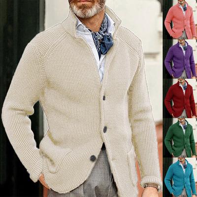 Höst och vinter herrmode lös kofta varm lapel huvjacka tröja