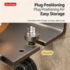 1pcs No-drill Hair Dryer Storage Rack Wall Mounted Electric Blow Dryer Holder for Home Use in Bathrooms