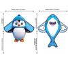 1Pcs  Shark Bee Penguin Cartoon Children'S Novice Beginner Kites Flying Outdoor Toys For Kids Animals Nylon Fabric Kite