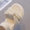Summer Sandals for Girls Princess Pearl Teenager Girl's Sneakers Waterproof Barefoot Beach Shoes for Children
