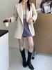 Korean-Style Double-Sided Wool Coat - Petite Fit, Versatile Autumn/Winter Design