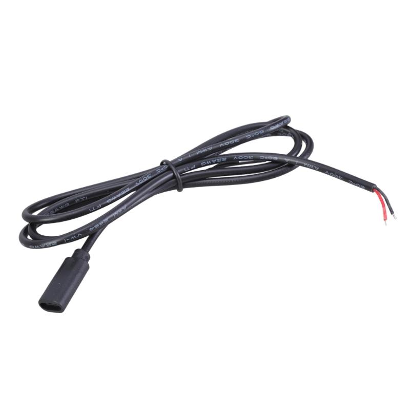 Open End Connector Type-C Female To 2 Pin Bare Wire Pigtail Wire Extension Power Cable for Replacement Repair DIY Cable