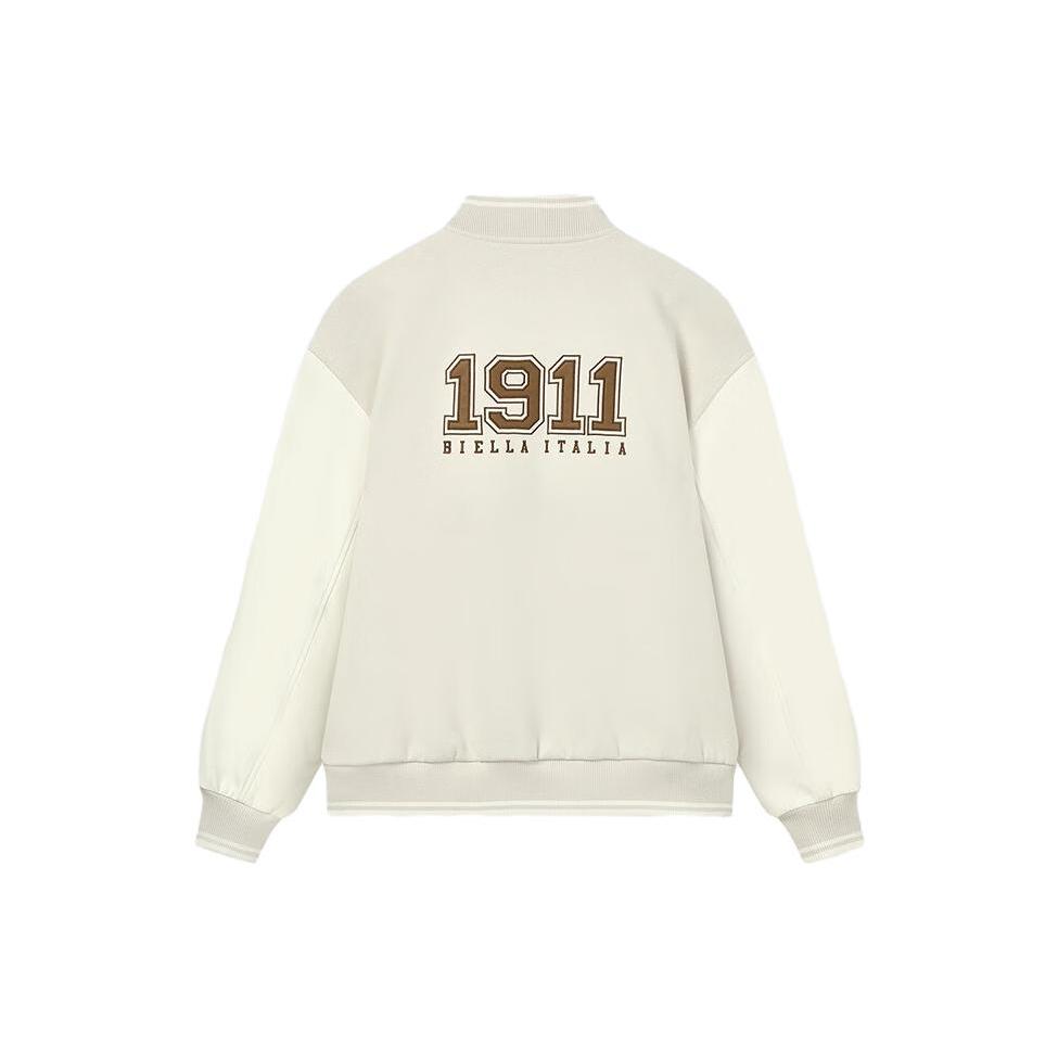 FILA Baseball Jacket Unisex Wheat Straw Beige F11U339701FBG