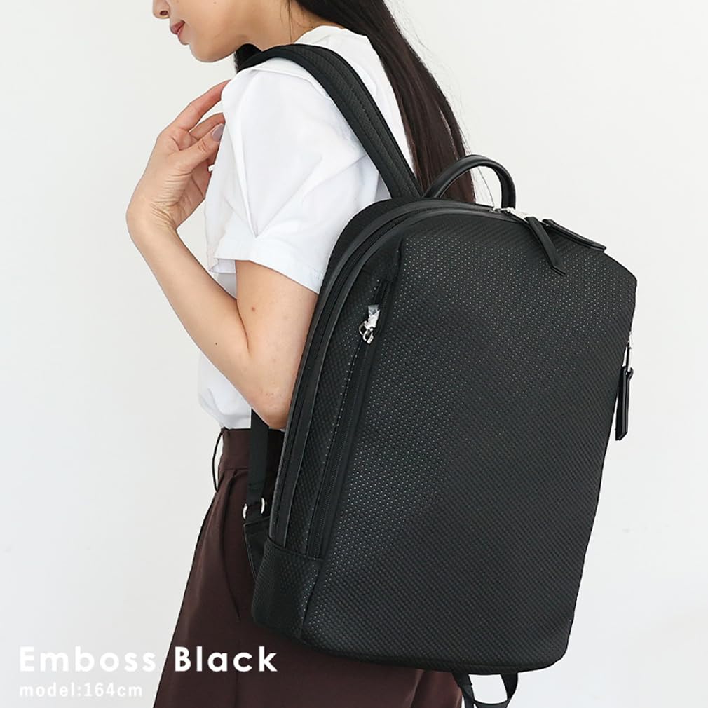 VITAFELICE Women's Square Backpack ubb-sp-0421 (Embossed Black)