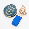 Gold Edge TPU Keylsss For Mini Cooper S One Countryman Clubman F54 F55 F56 F57 F60 Car Key Shell Fob Cover Case Chain Ring