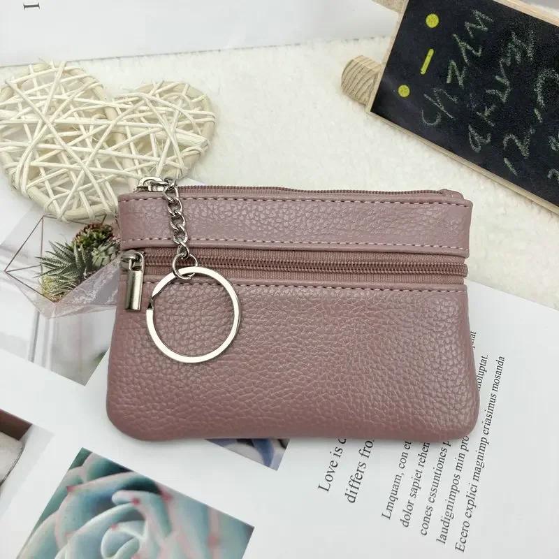 PU Deri Bozuk Para Cüzdanları Kadın Küçük Bozuk Para Para Çantaları Cep Cüzdanları Anahtarlık Kılıfı Mini Fonksiyonel Kılıf Fermuarlı Kart Cüzdanı