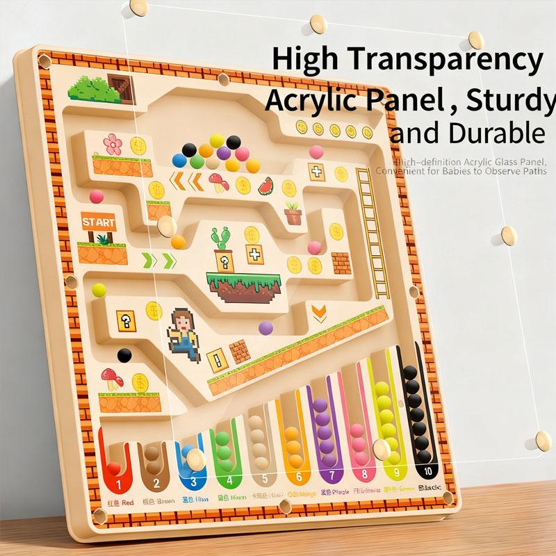 Kid Magnetic Maze Walking Ball Baby Concentration Training Early Education Puzzle Toy For Logic Thinking And Writing Skills