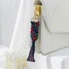 New ins style ethnic style mixed color woven cotton rope keychain pendant creative gift for girlfriends