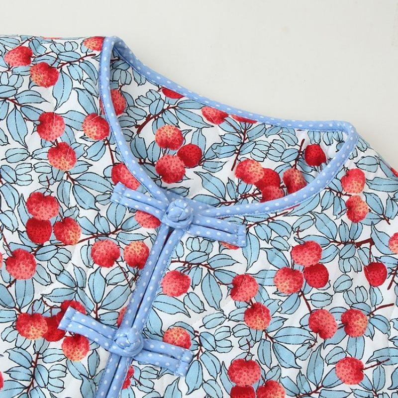 Cotton thickened floral cotton-padded jacket, short cotton-padded jacket, warm jacket, winter women's cotton-padded jacket liner