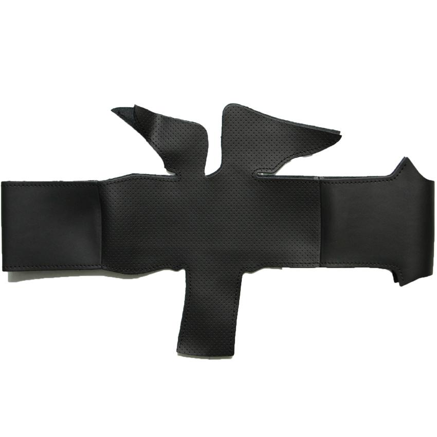 Black PU Faux Leather Steering Wheel Cover for Citroen C3 C3-XR 2015- C4 2016- Peugeot 408 2014- Traveller