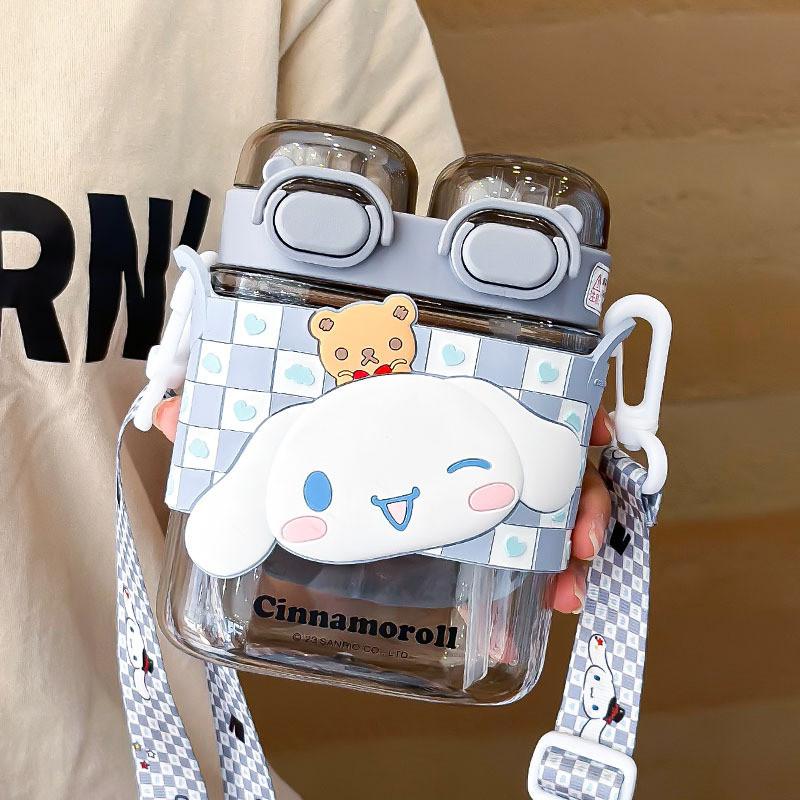 

Детская соломенная чашка Мультяшный стиль Портативная бутылка для воды 570 мл Лето Школа Cinnamoroll