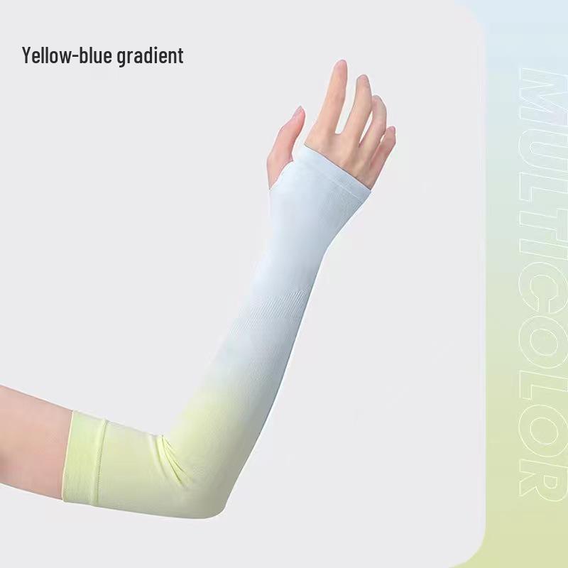 Unisex Summer Gradient Ice Silk UV Protection Cycling Sleeves