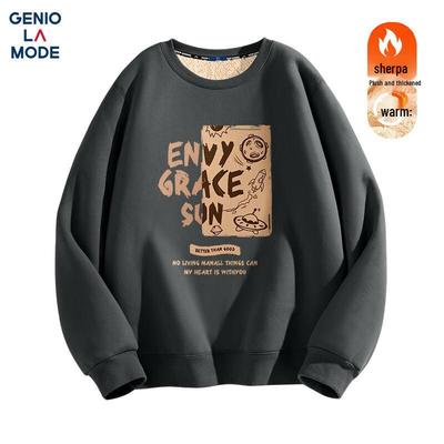 GENIOLAMODE Men's Heavyweight Fleece-Lined Sweatshirt