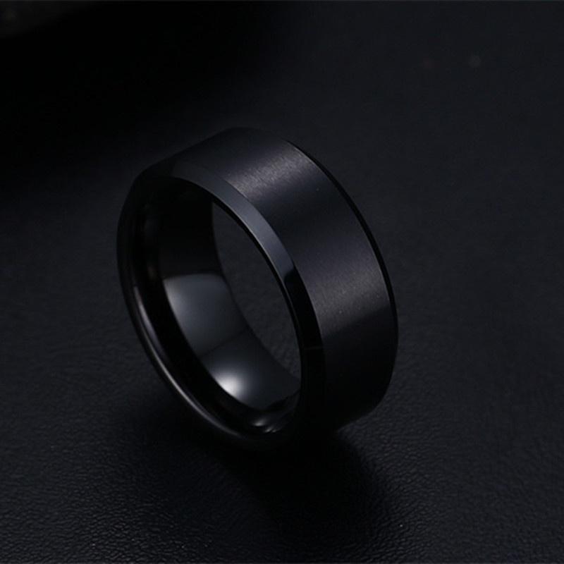 New Titanium Steel Rings for Men Stainless Steel Rings for Men Men Rings Fashion Rings Wire Drawing Ring