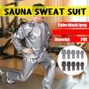 Elastic Waist Men Women PVC Sauna Suit Long Sleeve Fitness Clothing  Student