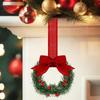 Cabinet Wreath Artificial Garland 5.12 Inches Ribbon Bow Red Berry Design Mini Christmas Wreaths For Farmhouse Porch Stairs