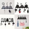 Iron Wall Hook Rack Metal Letter Key Holder Entryway Coat Towel Hanger Home Storage Organizer 22 Designs