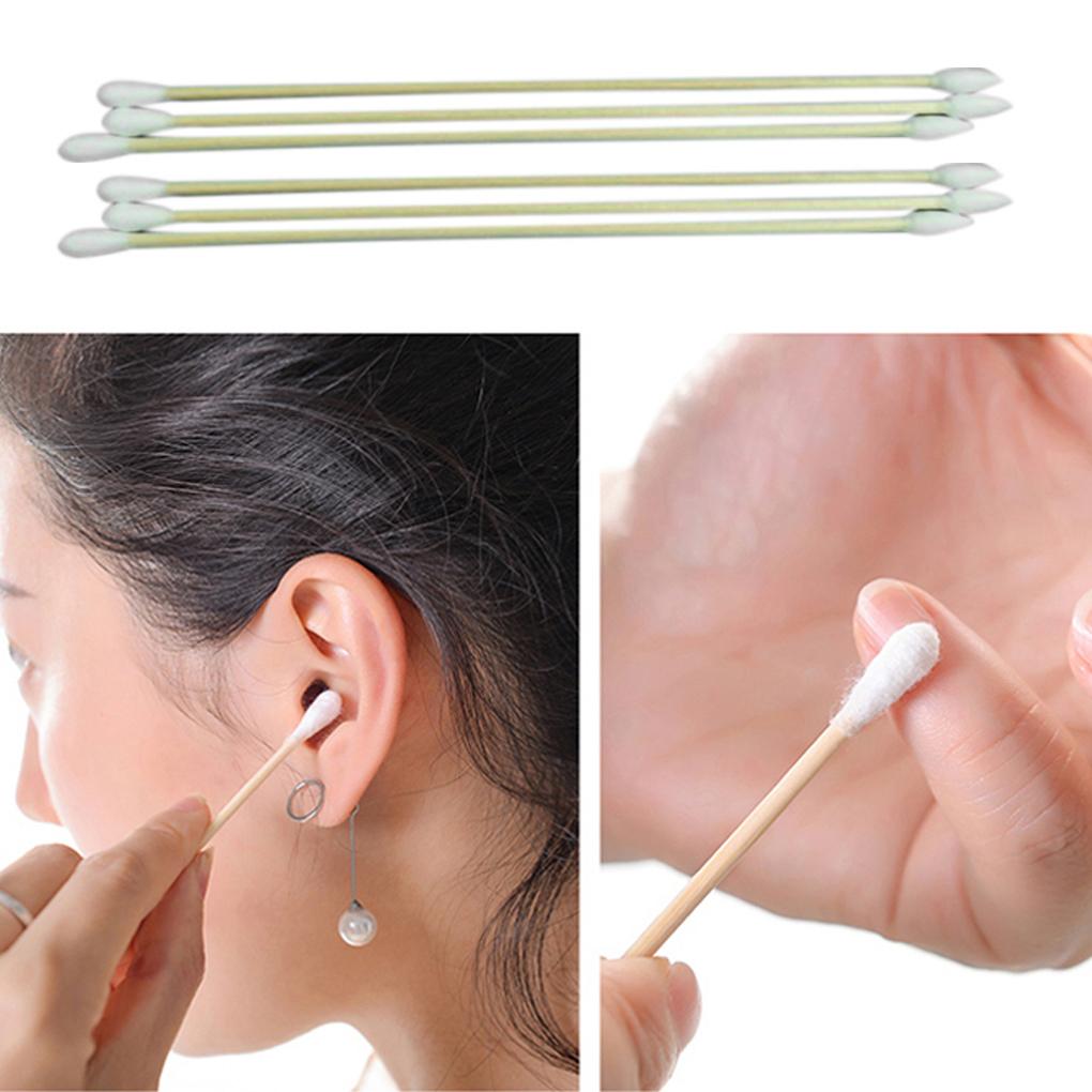 100 Pieces 100X Cotton Swab Double-end Makeup Rods Multipurpose Professional Serviceable Practical Beauty Tools Cleaning