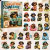 Julehund Julekalender 2026 Dachshund Kalender, 24 Dager Samleobjekter med 2D Akryl Valpe Minnegaver Festlige Figurer for