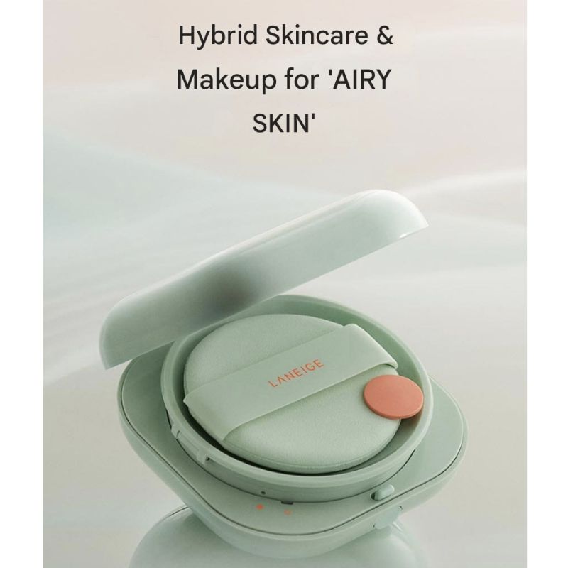 LANEIGE Neo Cushion Matte Foundation – Long-Lasting Matte Cushion SPF Protection (Main 15 G + Refill 15 G, 5 Shades)