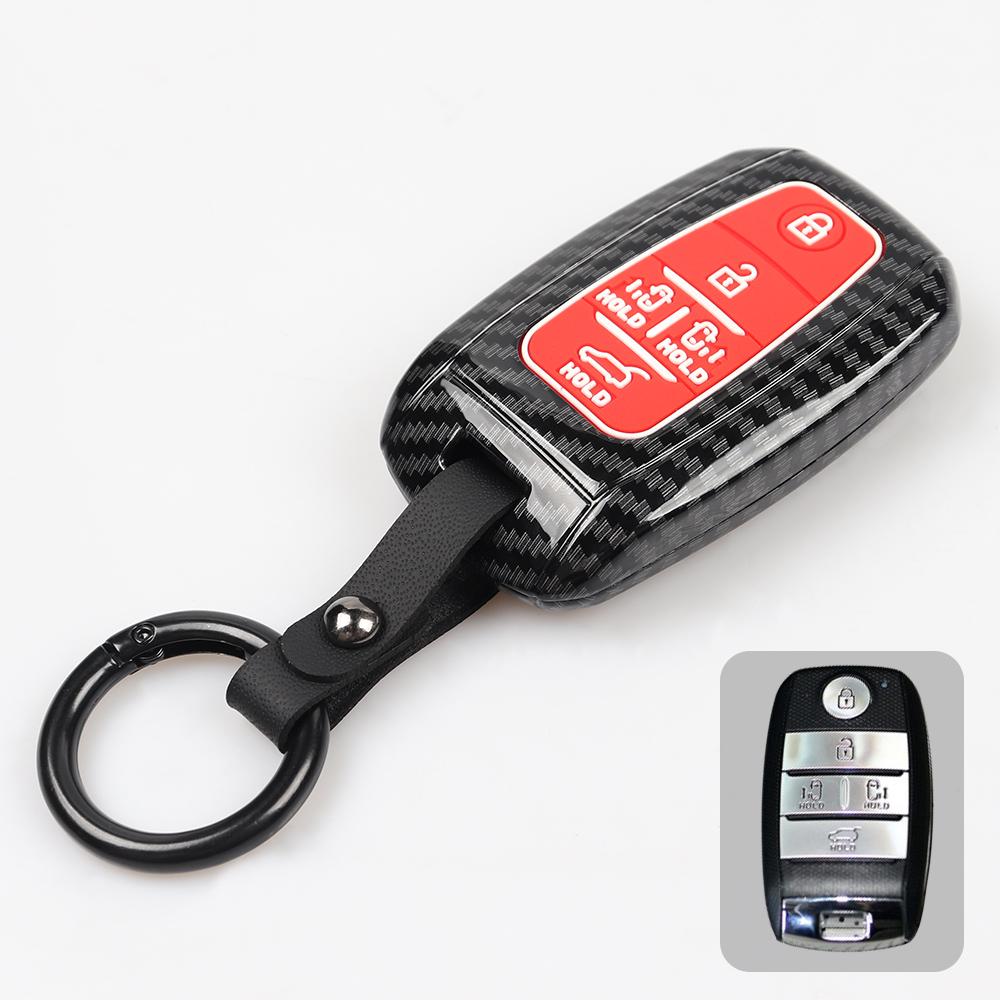 For Kia Sedona Grand Carnival 2015 2016 2017 2018  Stonic Forte Niro Soul Sorento ABS Carbon Car Key Cover Case
