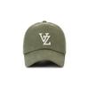 Monogram Applique Over Fit Washing Ball Cap Khaki [VARZAR]