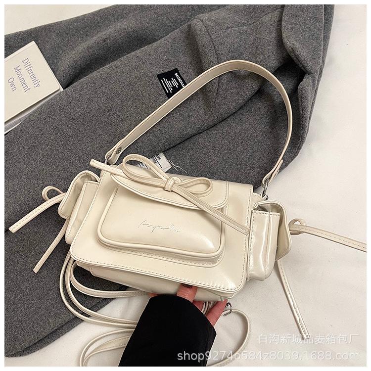 

2025 New Trend Fashion Bow Sweet Casual Autumn and Winter Small Square Bag Commuter Shoulder Crossbody Bag Backpack