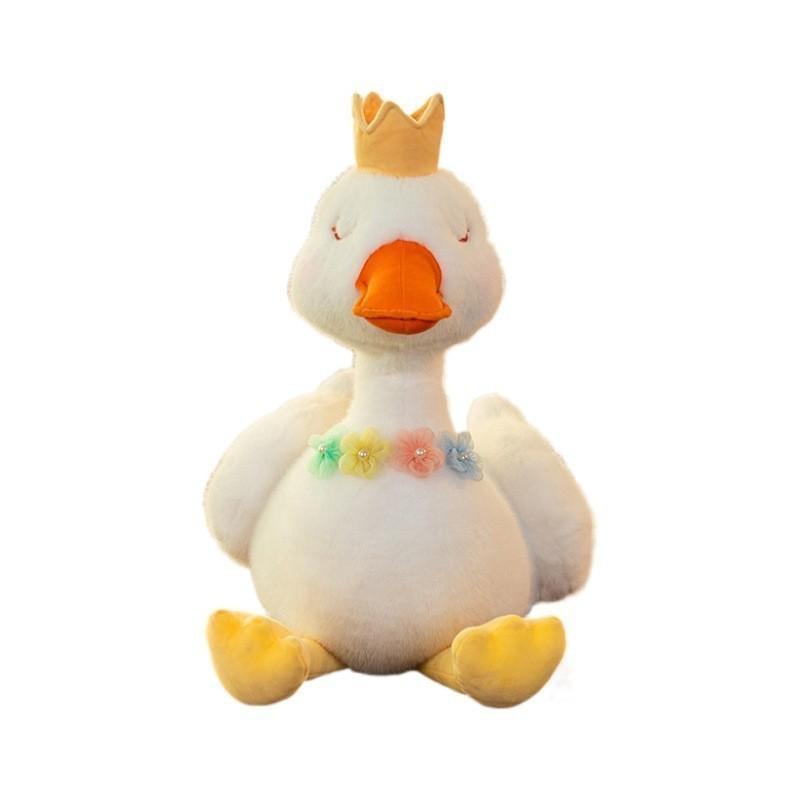 Adorable Plush White Goose Toy Creative Stuffed Swan Doll Cute Duckling Birthday Gift 32cm/12.60in