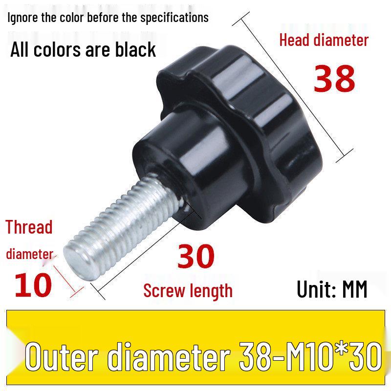 Star-Shaped Bakelite Hand-Tightening Screw Handle (M4-M10)