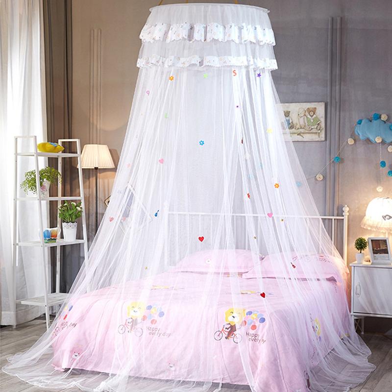 Bed Canopy Bed Canopy Mosquito Net for Bed Lace Dome Net Bedding with Elegant Ruffle Lace for Girls and Baby