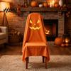Washable Polyester Dining Seat Covers Halloween Ghost Chair Cover Cute Reusable Protective for Spills Decorative Slipcover Holiday Party Home