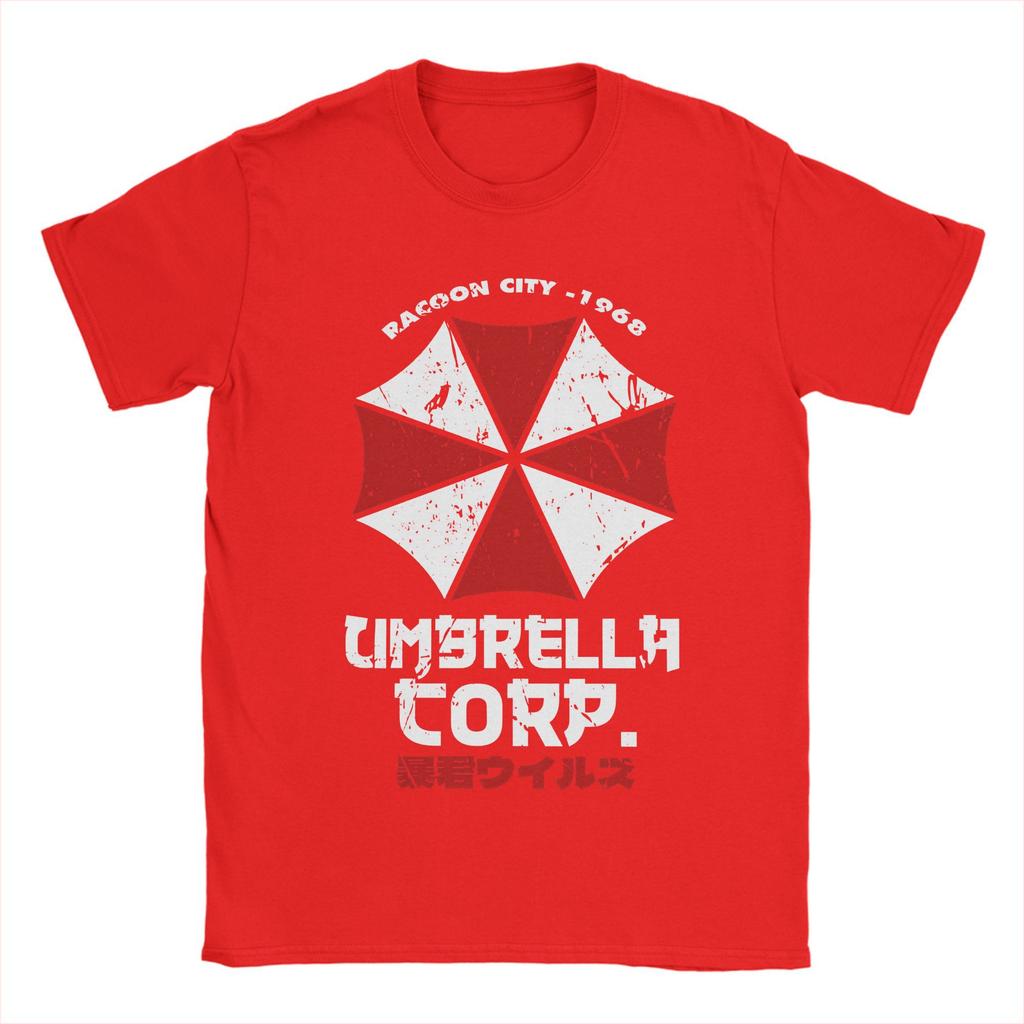 Umbrella Corp. Residents Evils T Shirt Men's 100% Cotton Vintage T-Shirts Round Neck Tees Short Sleeve Clothes Gift Idea