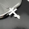 New Titanium Steel Cross Pendant Russian Orthodox Byzantine Stainless Steel Men's Cross Necklace