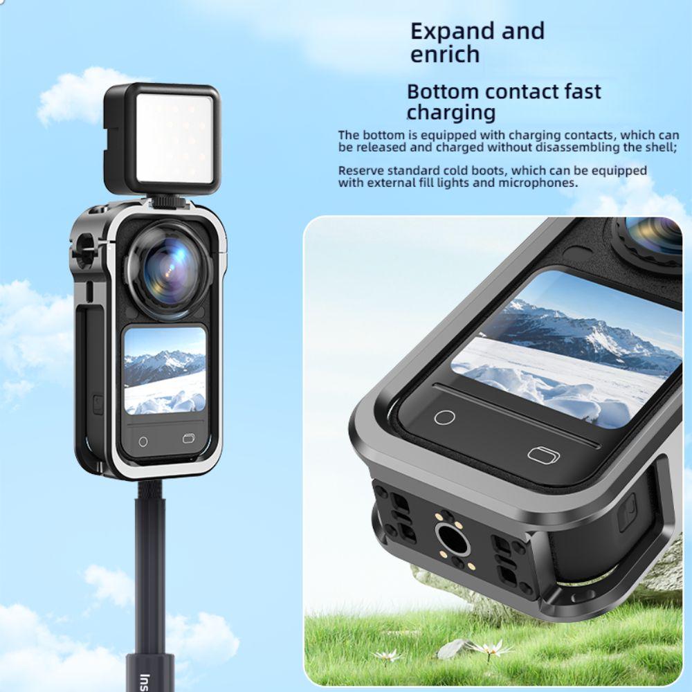 Magnetic Protective Case Aluminum Alloy Housing Case for Insta360 X6 Action Camera Accessories