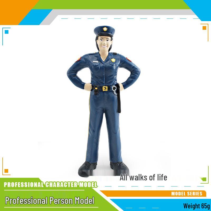 Professional Role Model Figurines Set: Teacher, Doctor, Nurse, Construction Worker, Chef, Police Officer