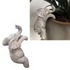 Cute Climbing Elephant Flower Pot Hugging Figurines Resin Hanging Elephant Statue Planter Pot Decorations for Home Garden