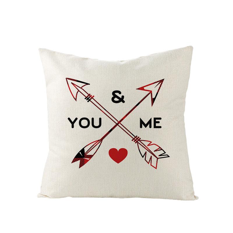 Polyester Pillowcase Valentine's Day Letter Print Sofa Pillowcase Home Ins Nordic Style