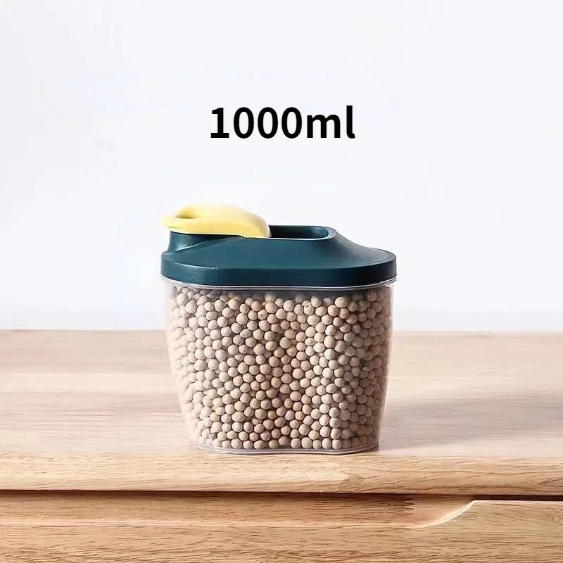 

Герметичная банка для круп 1000/1500 мл, большая емкость, герметичный пластиковый контейнер для хранения, бытовой контейнер для сухих продуктов, кухонные принадлежности VIE LENTE