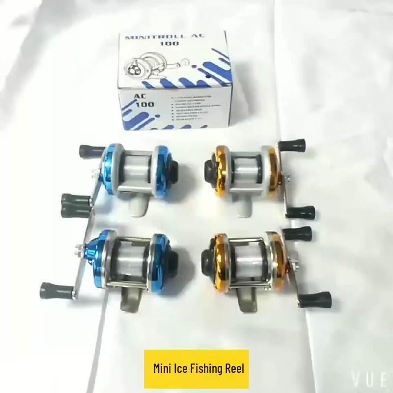 Dequ Mini Ice Fishing Drum Reel