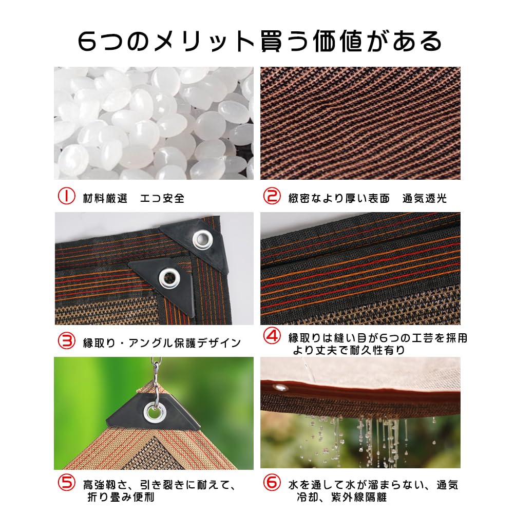 MASTORE Shade 2m X UV Balcony Good Easy Garden Fence Sunshade Awning Netting, 4m, Protection, Sunshade, Ventilation, High-Density Polyethylene,