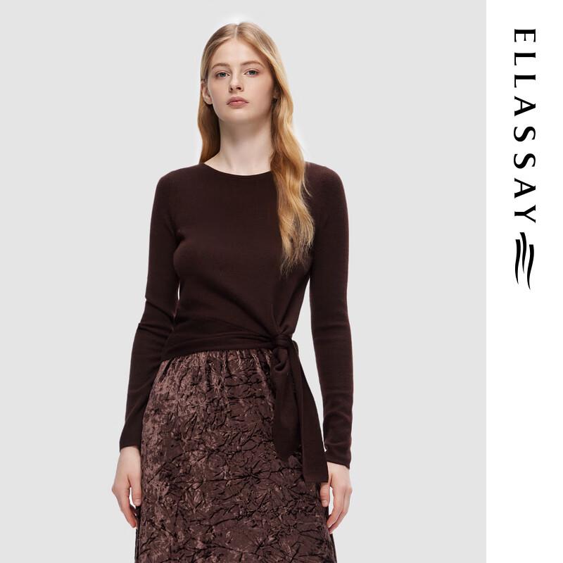 

ELLASSAY Women s Merino Wool Side Twist Knit Sweater S