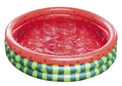 JILONG Watermelon 3-Ring Pool, 124 X 124 X 28 Cm (inflated Size), JL-688000 RDGR, Medium Size