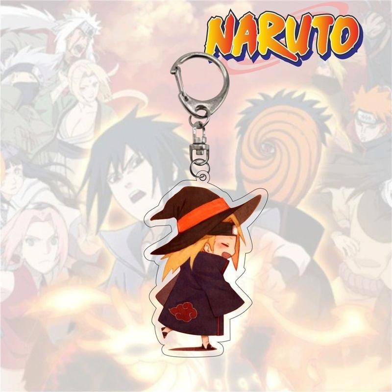 Anime Naruto Acrylic Keychain Accessaries Uzumaki Naruto Cartoon Keyring