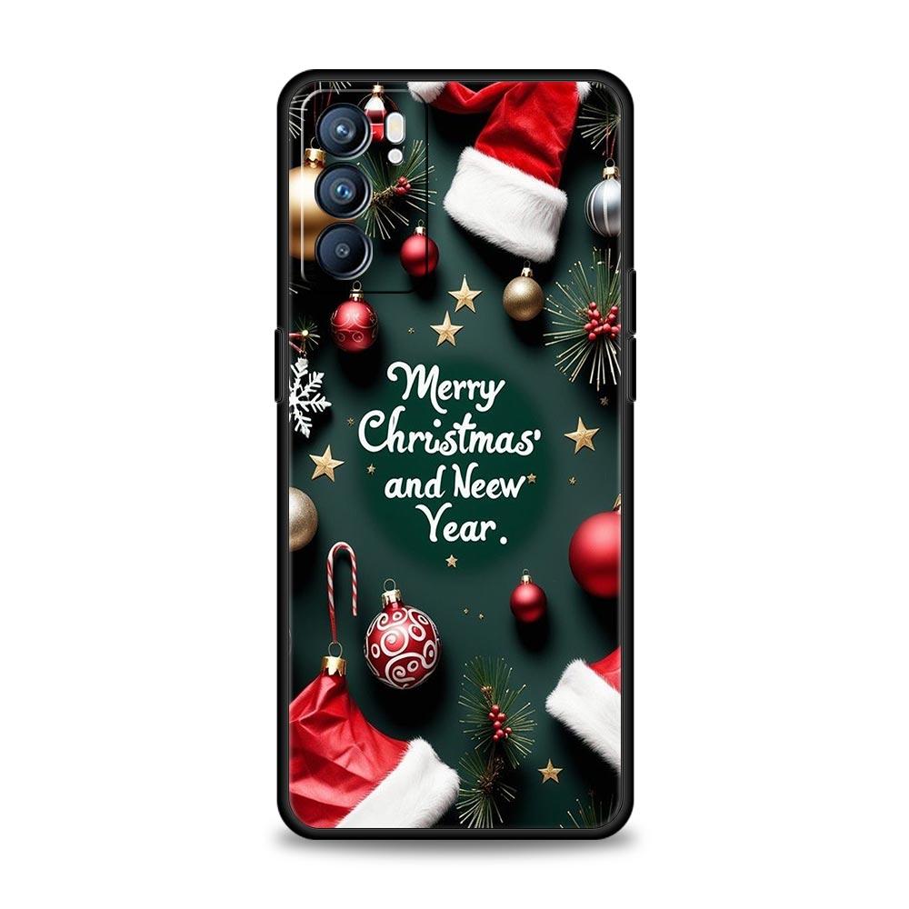 Frohe Weihnachten Handyhülle Für Oppo A17 A31 A54 A57 A78 A79 A98 Find X5 X6 Reno 6 7 8 10 11 12 13 F Pro 5G Weiche TPU Hülle Fundas
